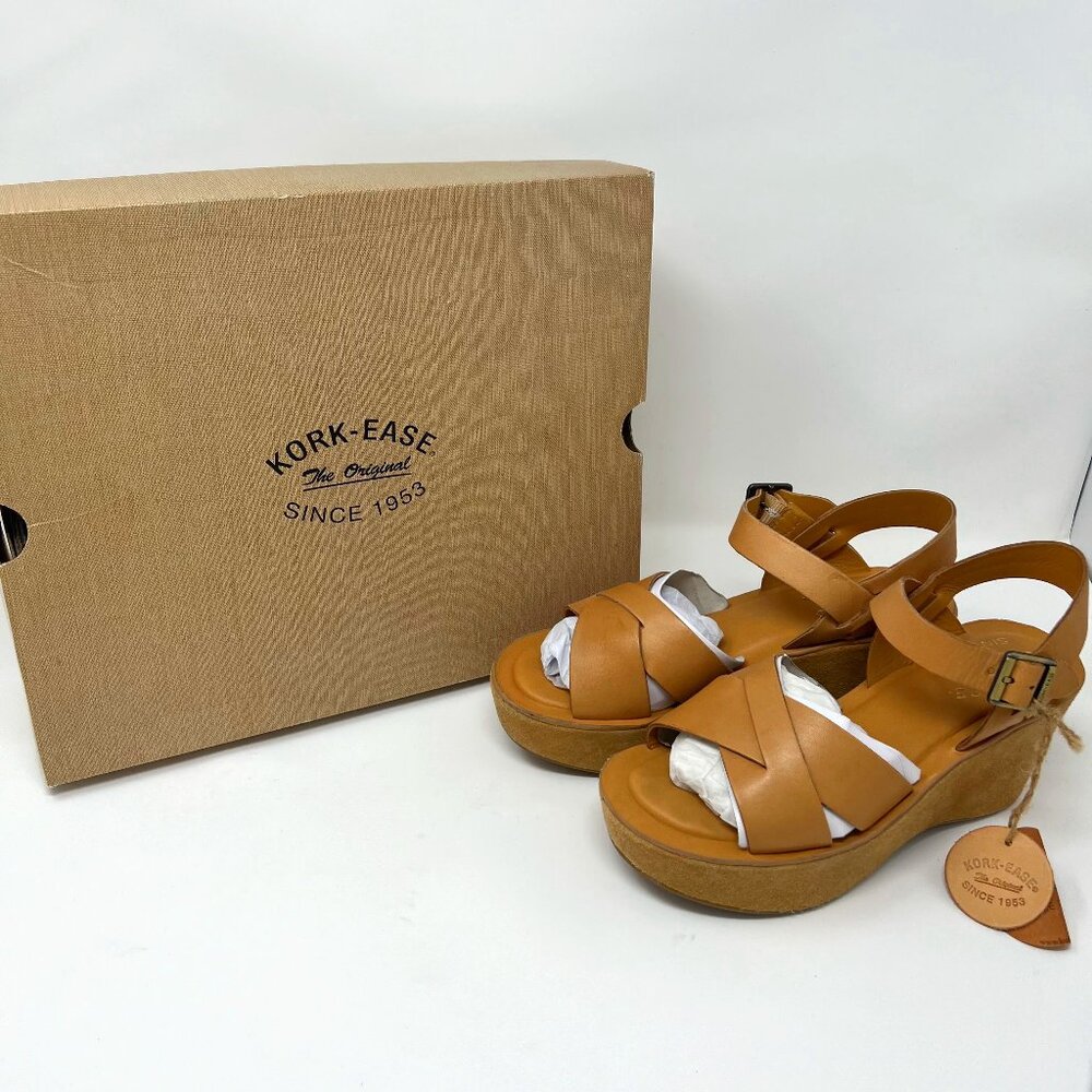 NIB Kork Ease Ava Hi Natural Vachetta Sandal 6